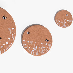 Wildflowers Cork Trivets (Set of 2)