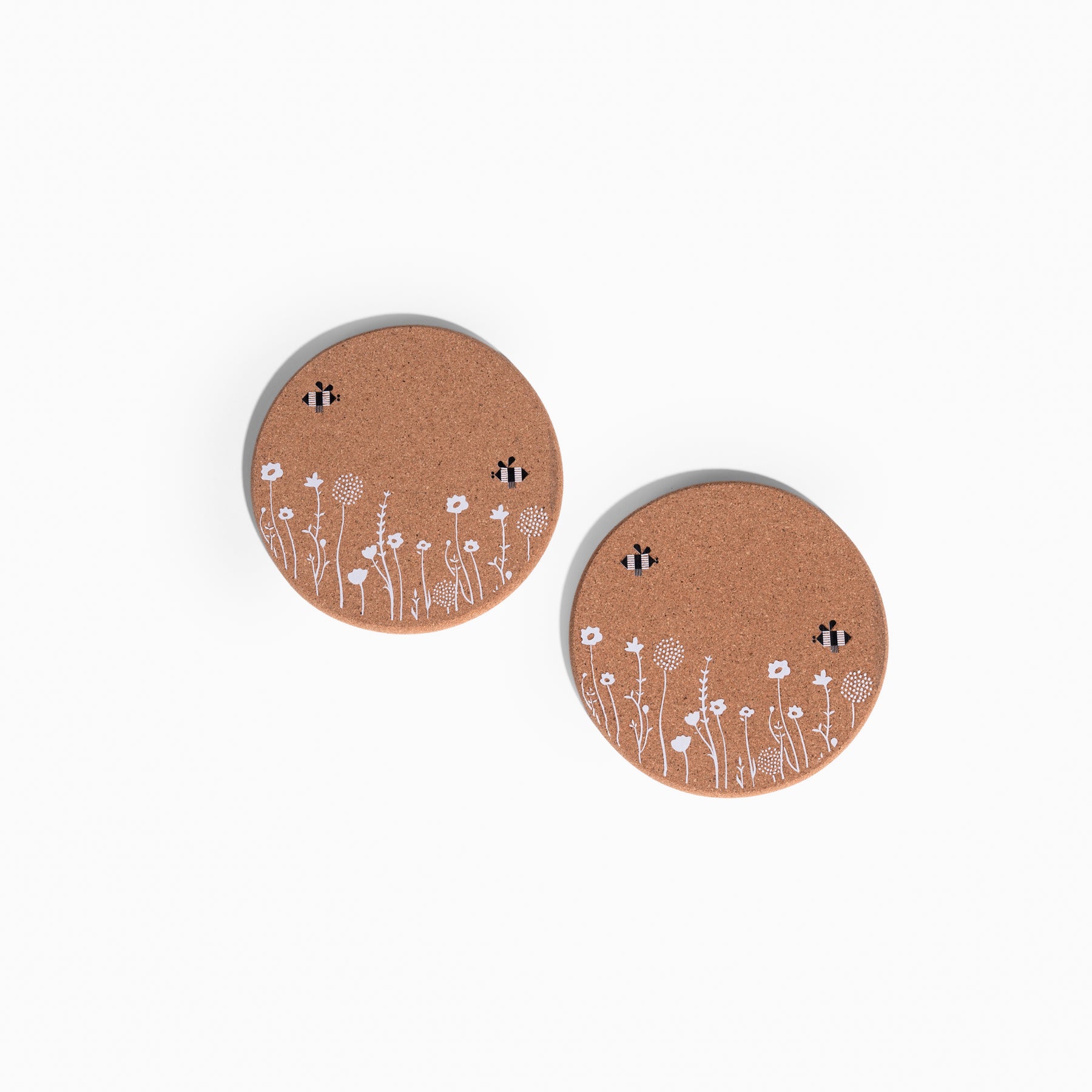 Wildflowers Cork Trivets (Set of 2)