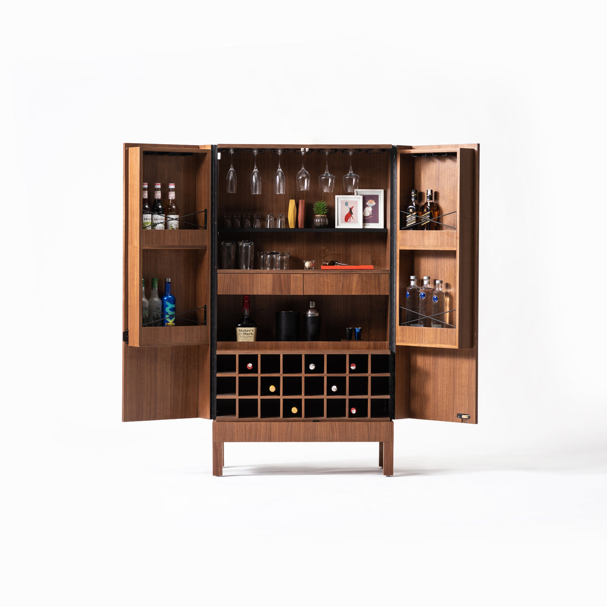 SKY Home Bar Cabinet - Walnut